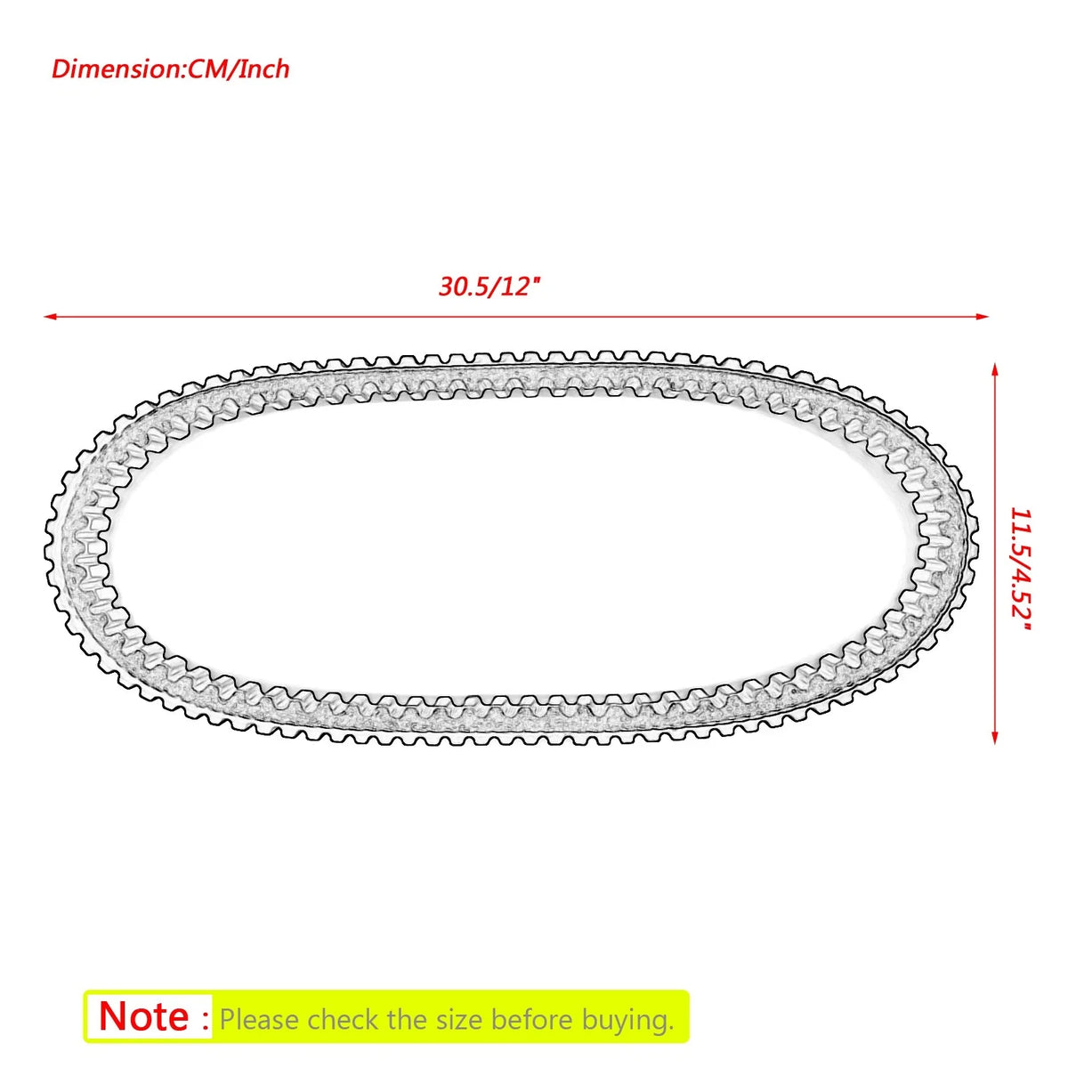 Drive Belt for Honda Scooter SJ 100 Bali (1996–2000) 23100-GW3-980