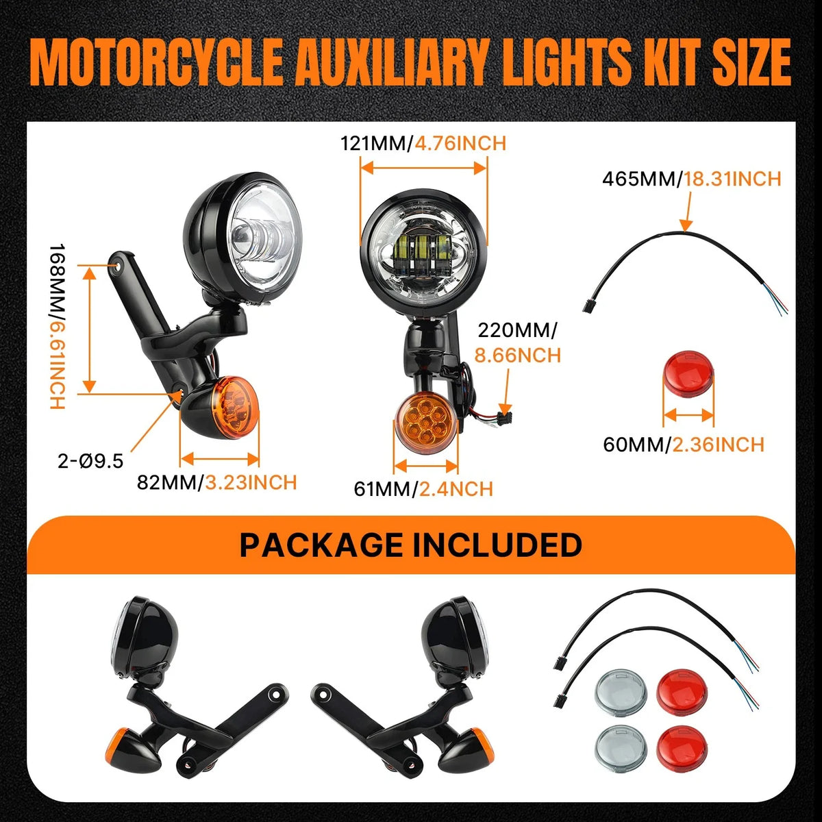 4.5" LED Auxiliary Spotlight for Harley Street Glide FLHX (2006–2023)
