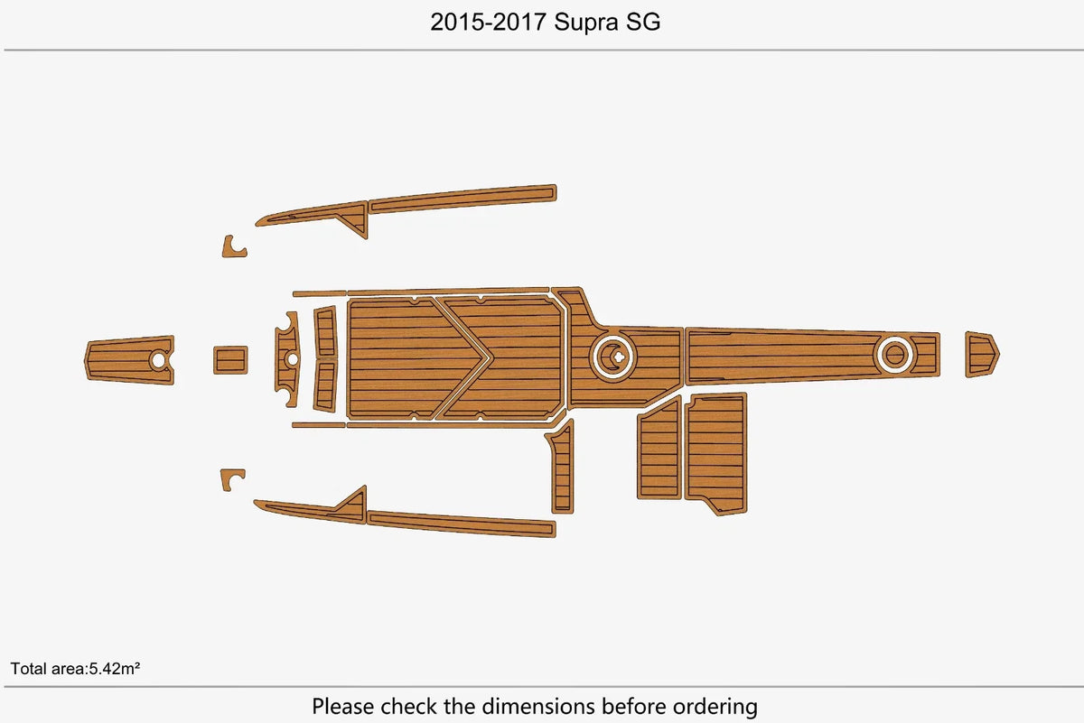 EVA Foam Teak Deck Flooring Mat for 2017 Supra SG Swim Platform Cockpit