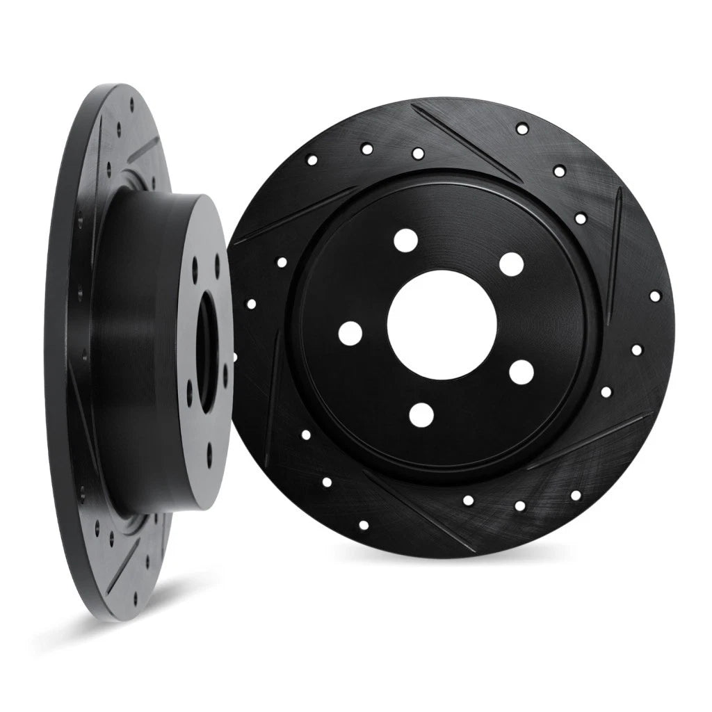 Rotor Set for Suzuki Samurai (1990–1995) ALX-PAU-DF-8002-47044-CLA3, Drilled & Slotted