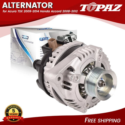 Alternator for Acura TSX (2009–2014) Honda Accord (2008–2012) 2.4L