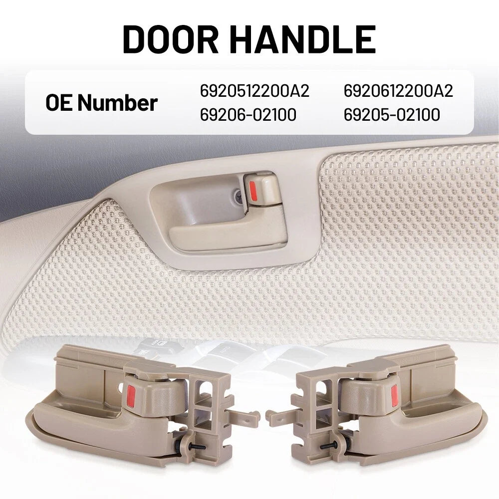 Inside Interior Door Handle Set for Toyota Corolla 2003–2008 (Right & Left, Beige)