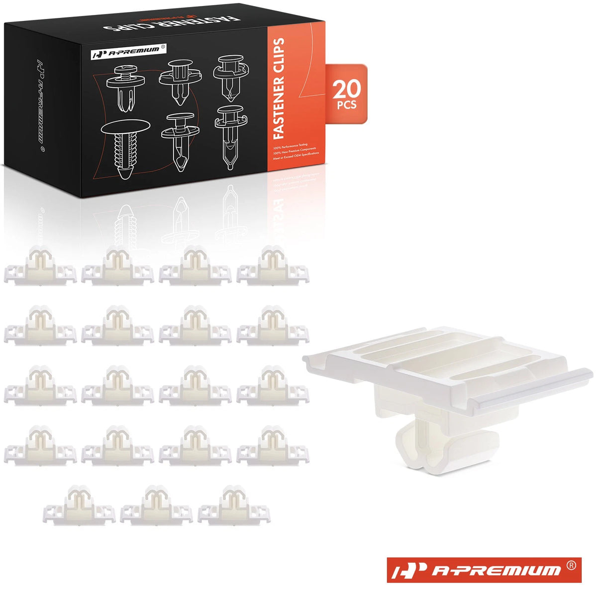 20Pcs Nylon Rear Door Moulding Clip Retainer for Audi A6 S6 S4 (1998–2011) - 4A0853825C, 4A0-853-825-C, 21481