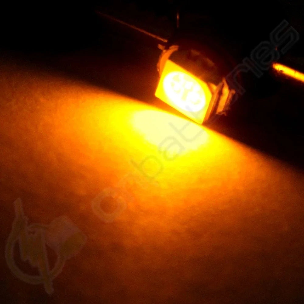 Set of 4 Amber T5/T4.7 5050 LED Instrument Dash A/C Climate Lights