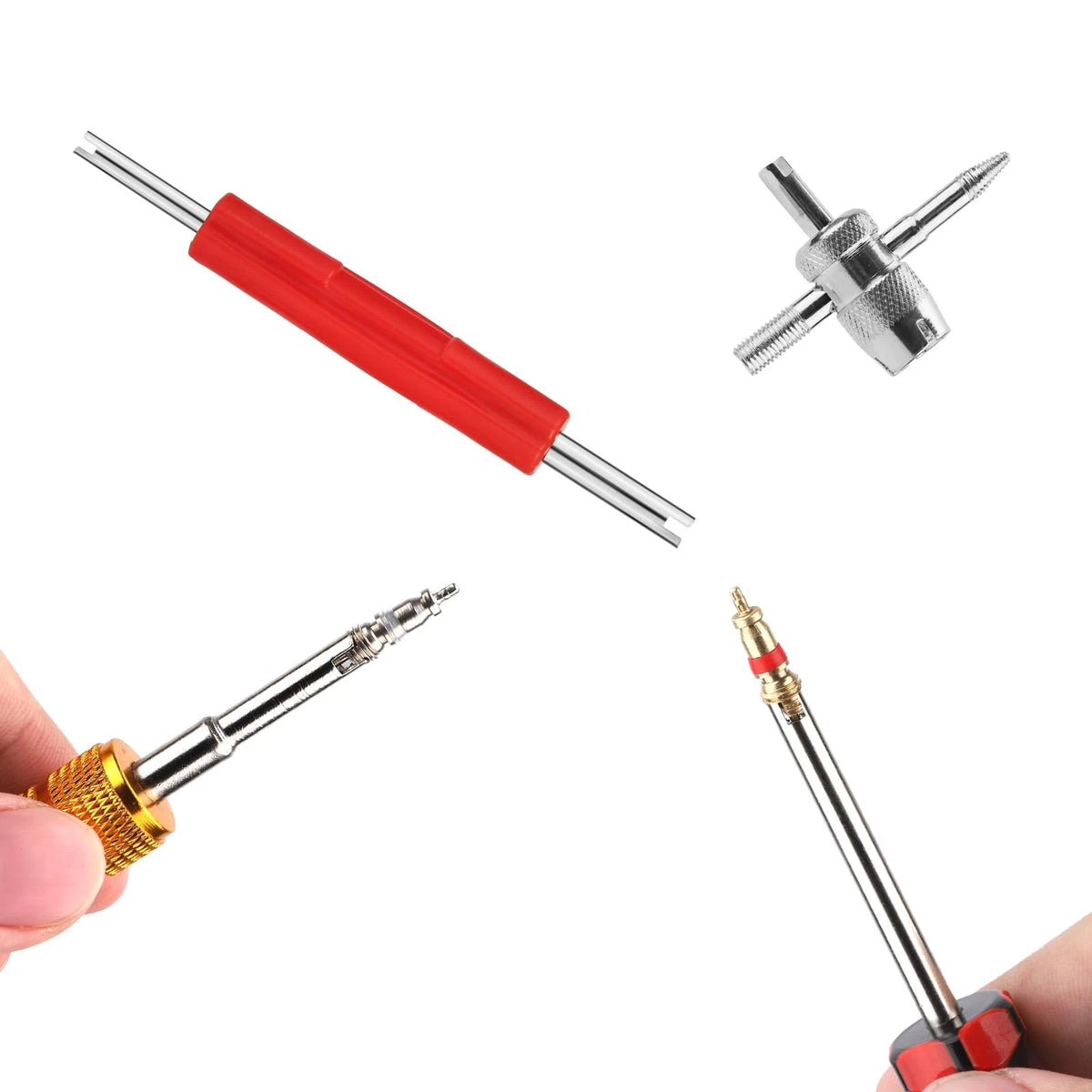 Set of 4 Tire Valve Repair Tools for Universal Use