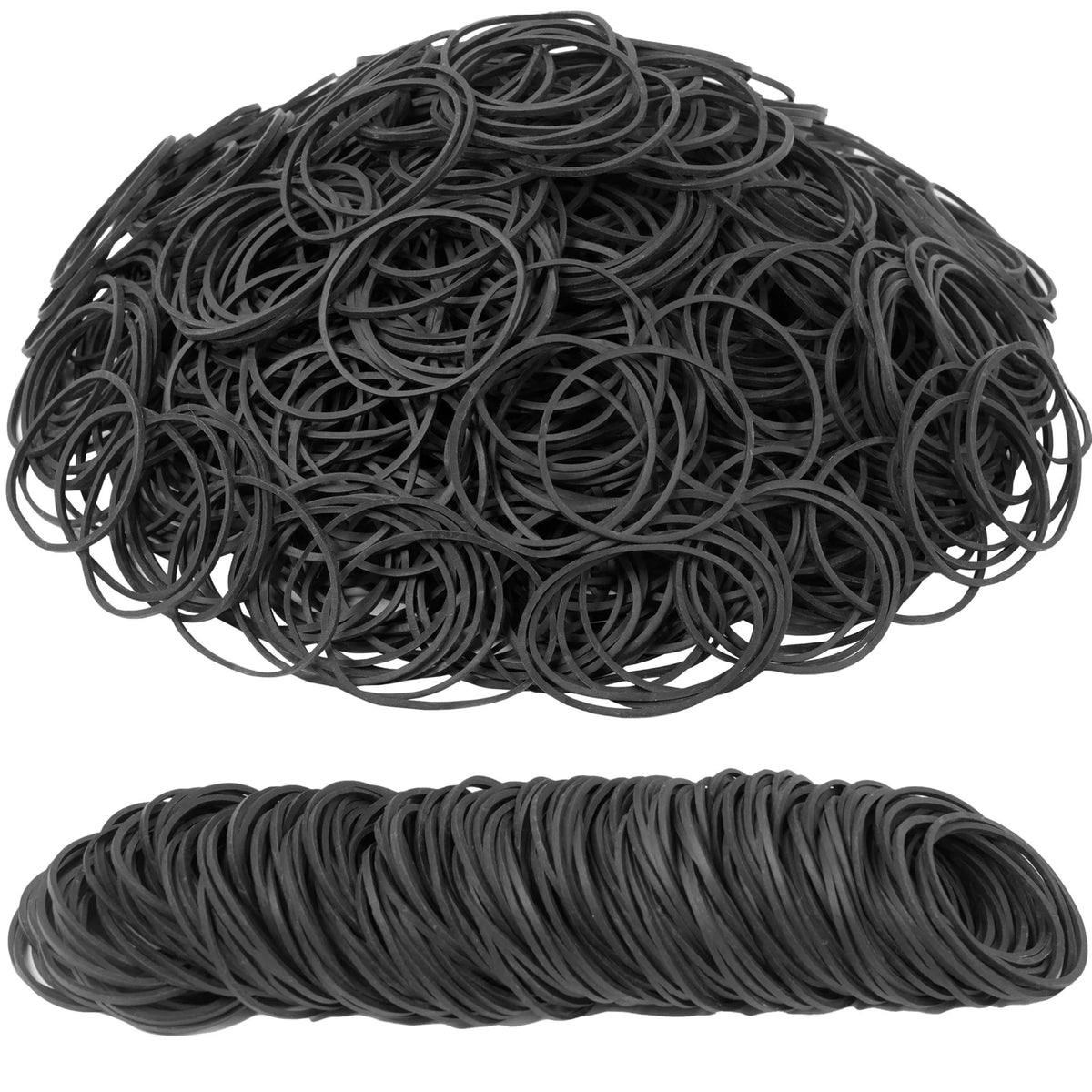 Set of 500 Size 16 Black Rubber Bands for Various Uses