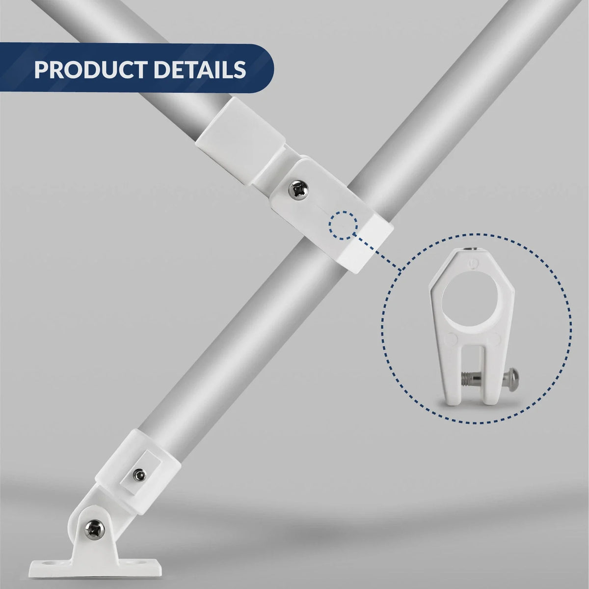 Bimini Top Hardware 7/8-inch Jaw Slide for Marine Bimini Top (2-Pack)