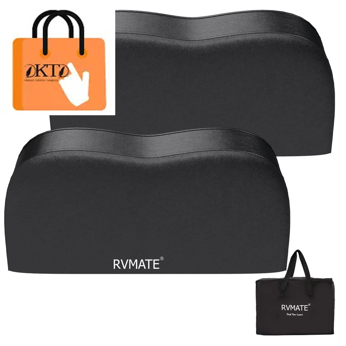 2X RV Tire Covers for Dual Axle (27"-30")