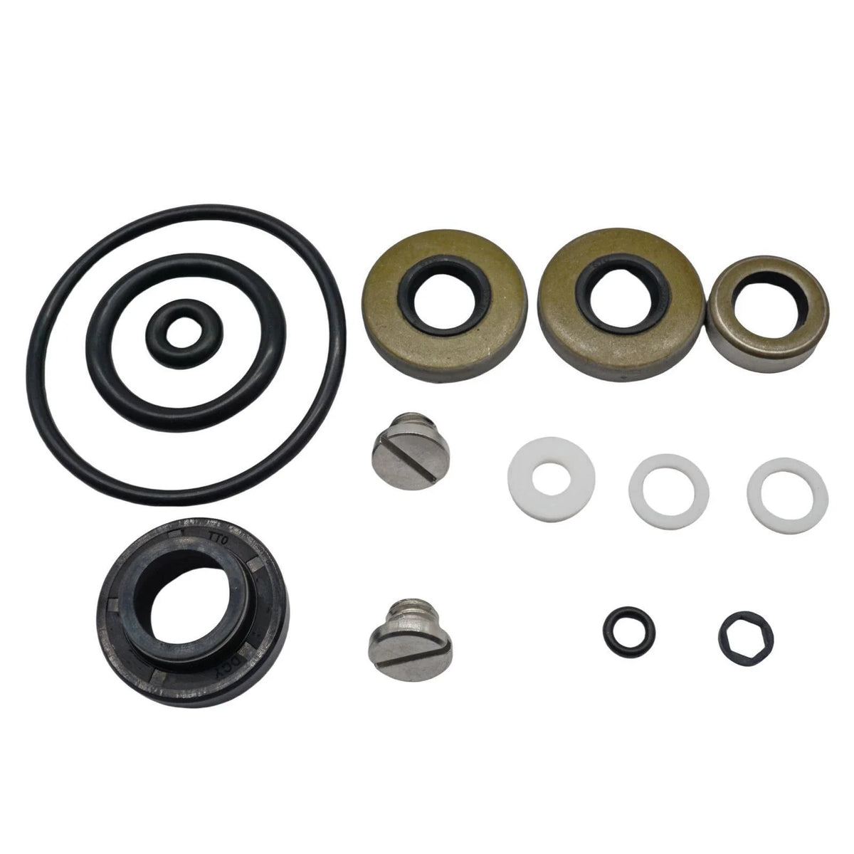 Lower Gearcase Seal Kit with Drain Screws for Johnson Evinrude 9.9 15 HP (Fits 396350)