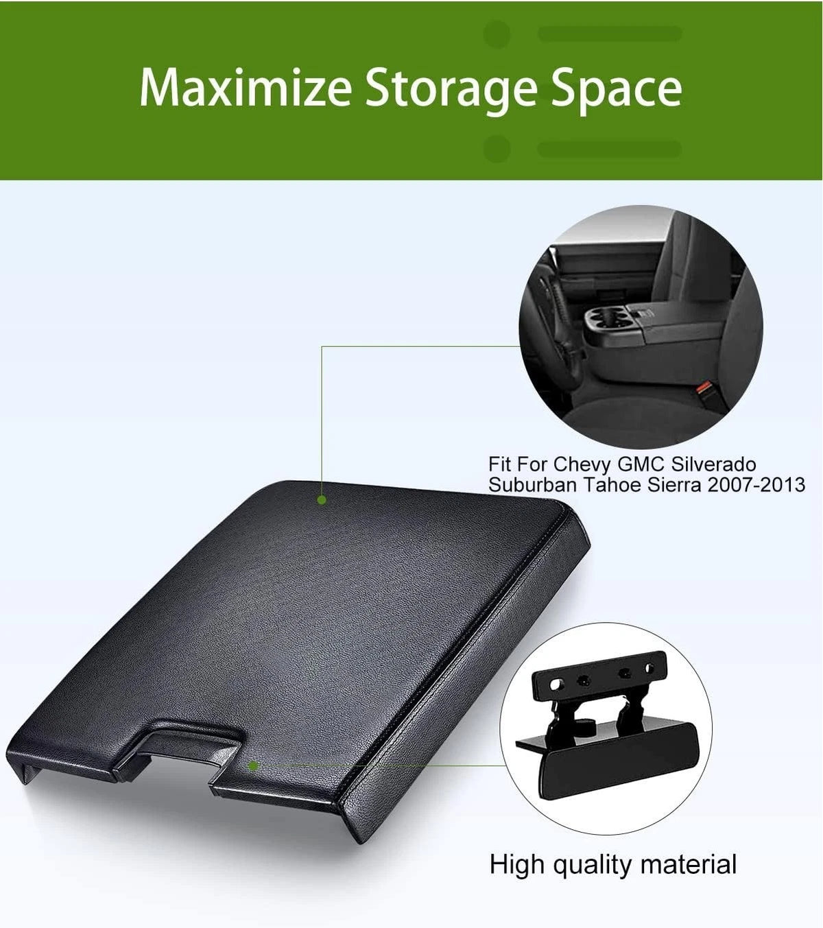 Center Console Lid for Chevy GMC Cadillac (2007–2013)