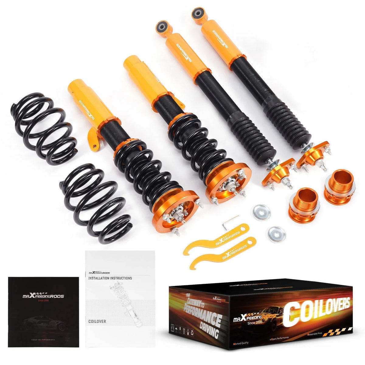 Adjustable Coilovers Shocks Kit for BMW E46 3 Series 328 320 (1998–2005)