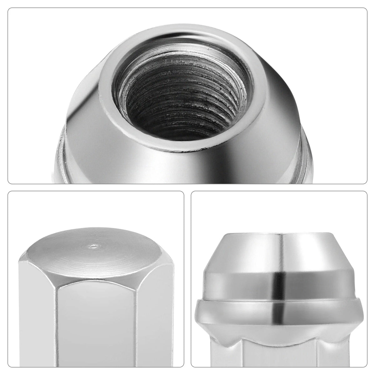 24x Chrome Lug Nuts for Chevy Silverado Tahoe Suburban Colorado (M14x1.5)