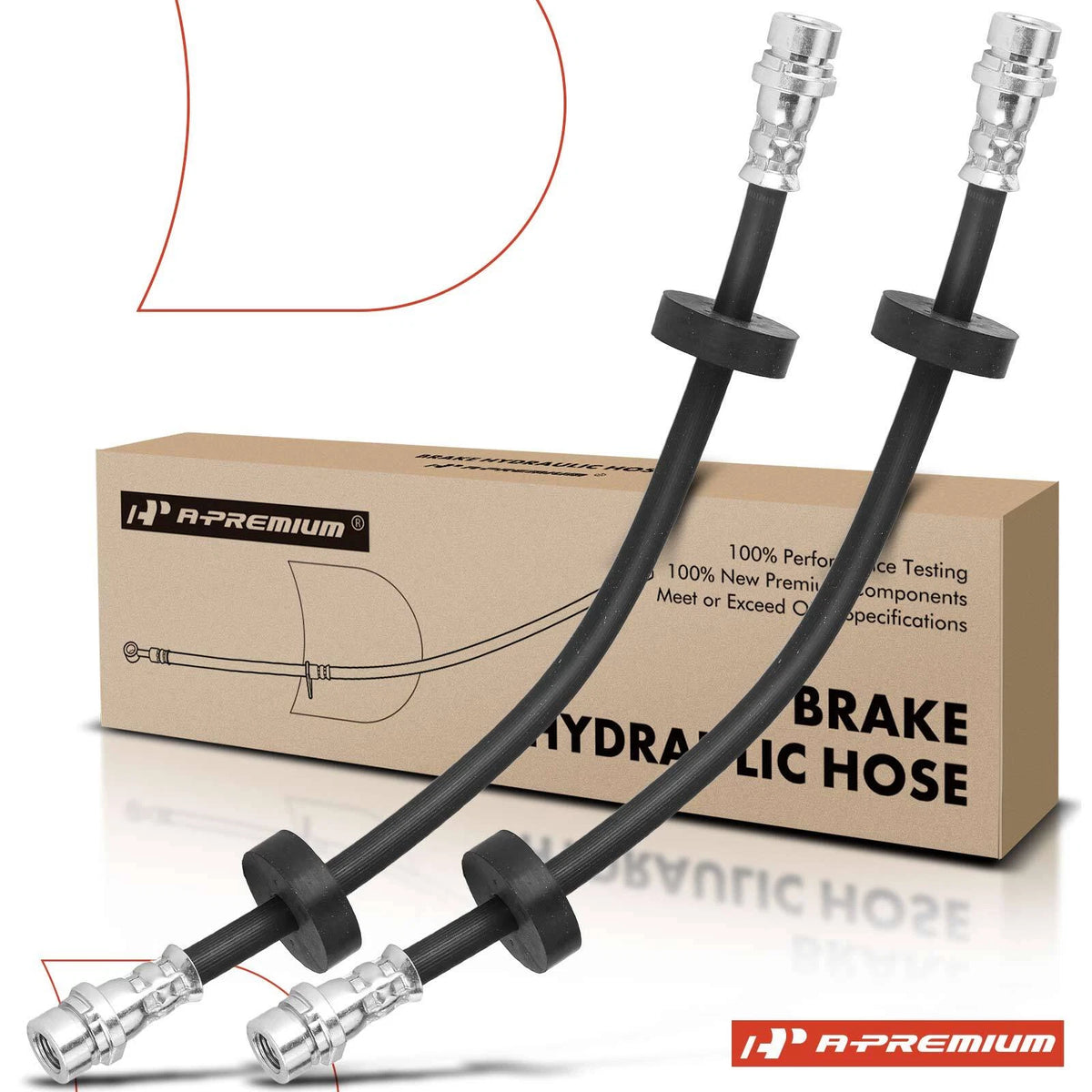2X Rear Brake Hydraulic Hose for Ford Contour Mercury Cougar (1995–1996) 2203334