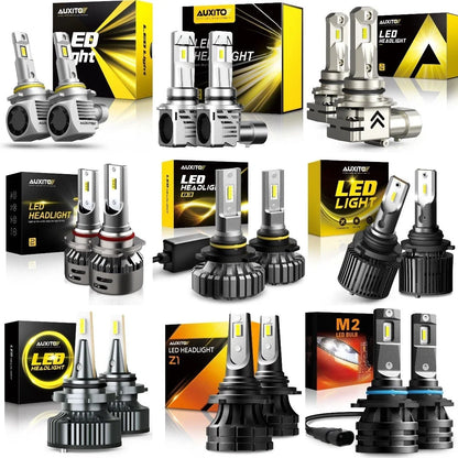 2X 9006 HB4 LED Headlight Bulbs for Canbus Vehicles (20000 Lumen, 6500K)