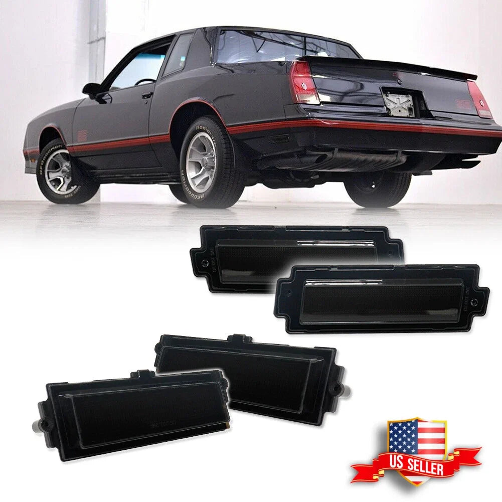 Smoked Front & Rear Fender Side Marker Lights for Chevy Monte Carlo SS (1981–1988)