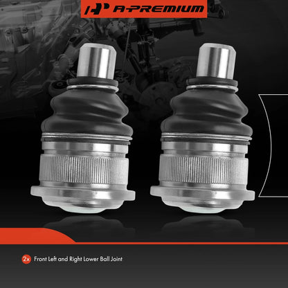 2X Front Lower Side Ball Joint Kit for Mazda Protege (1999–2003) B25D34300D, B25D34350D, K500343