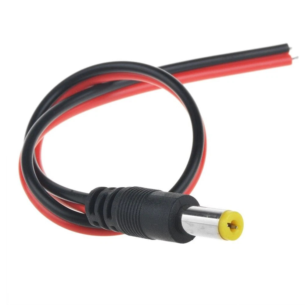 12V DC Power Pigtail Male Female Cable Plug for CCTV Camera LED Light