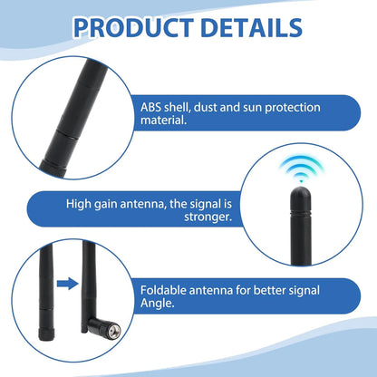2X RP-SMA Antenna for WiFi Wireless Router or Card (2.4GHz 5GHz)