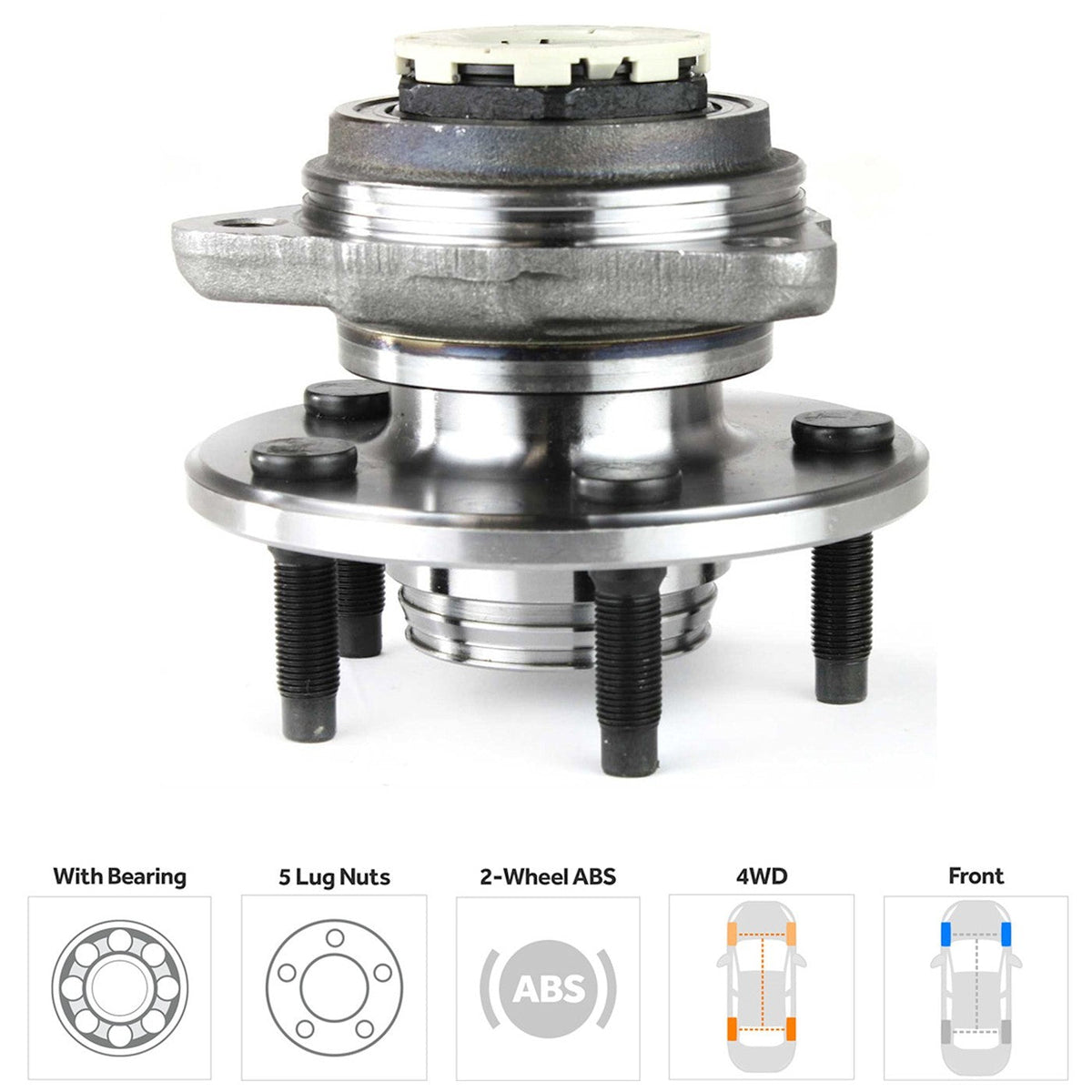 Set of 2 ABS Wheel Hubs for Ford Ranger 4WD 4X4