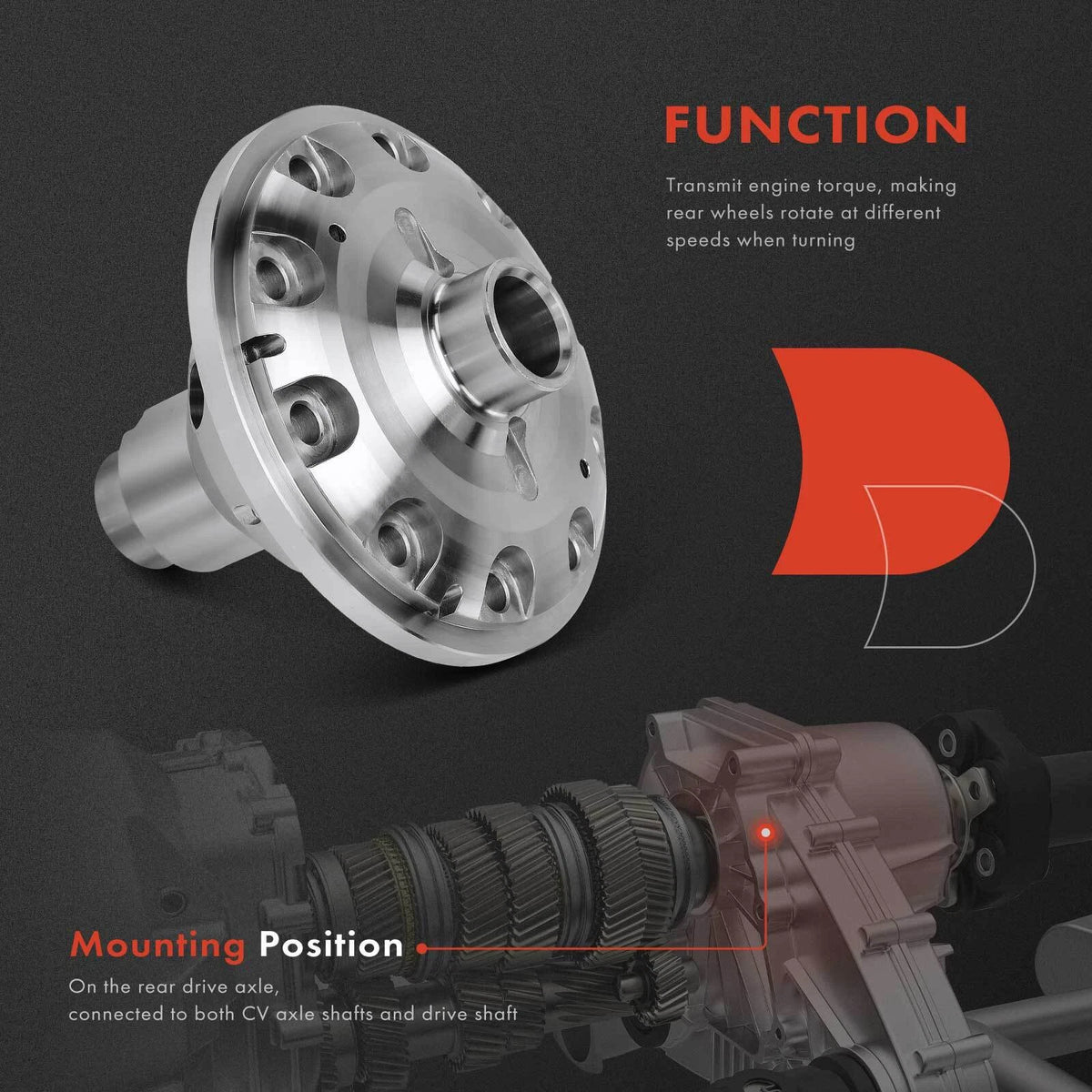 10-Bolt Traction Limited-Slip Lock Rear for Ford 9" Posi Unit (D3SZ4026A, 912A587)