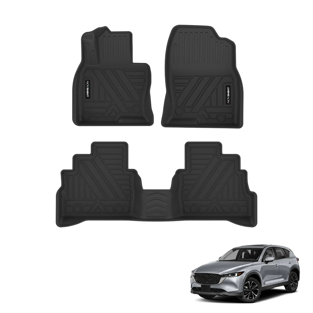 Set of 3 All Weather Floor Mats for Mazda CX-5 (2018–2023) NOVA500FMMCX5
