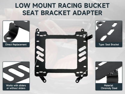 Set of 2 Heavy Duty Racing Seat Bracket Adapters for Ford Mustang (2015–2022)