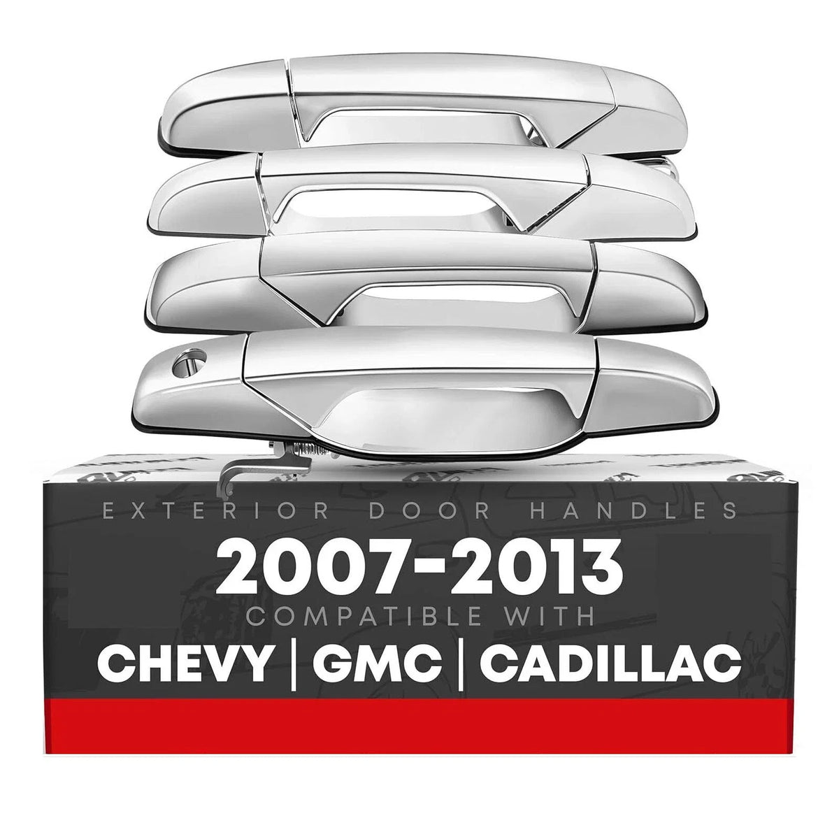 Set of 4 Door Handles for Chevy Silverado Tahoe GMC Sierra Denali (2007–2013)