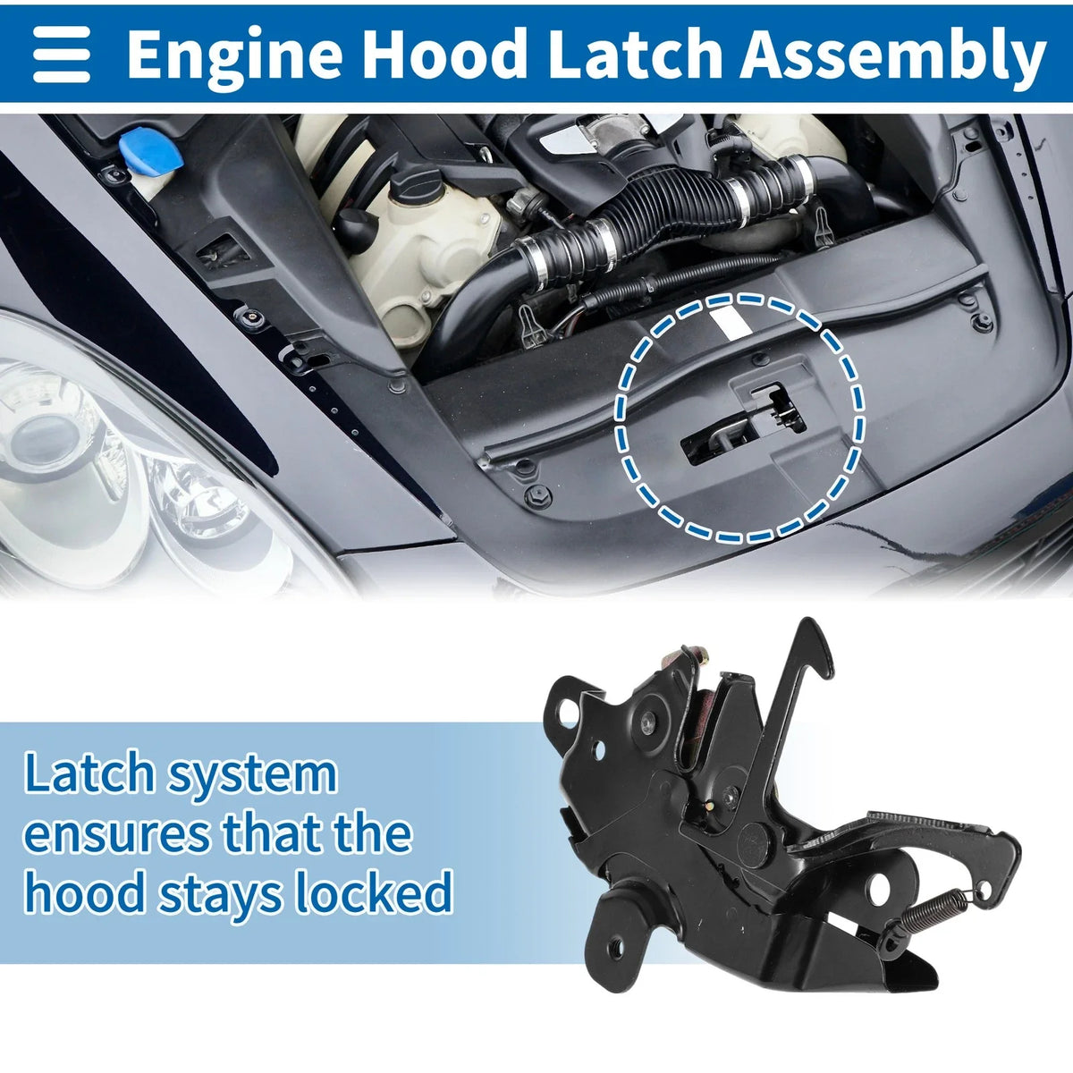 Hood Latch Assembly for Toyota 4Runner (1991–1995) No. 5351035050