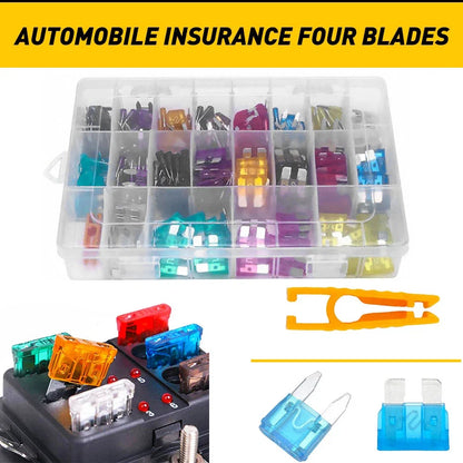 Set of 220 Car Blade Fuses for Automotive, Boat, Truck (Assorted)
