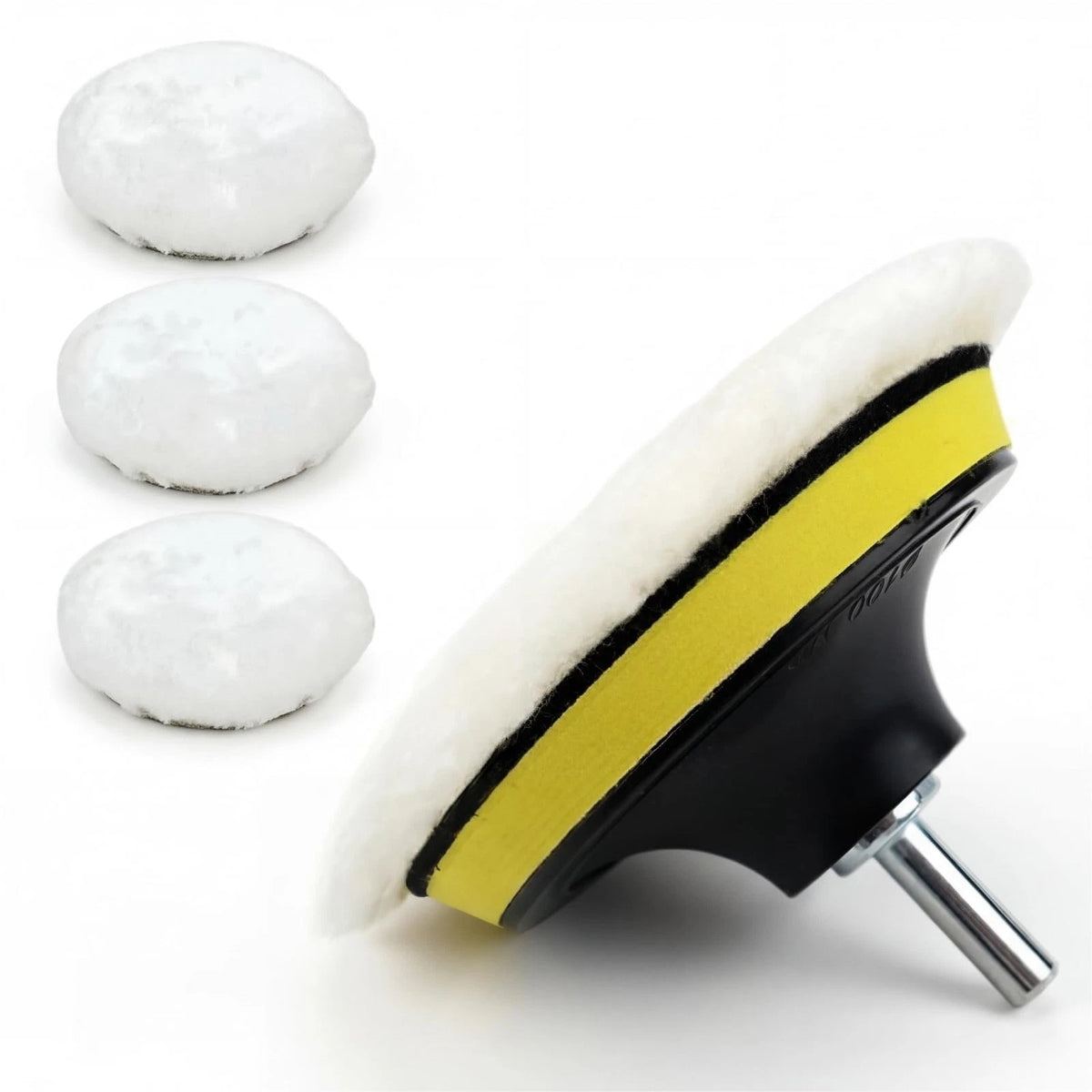 6Pcs 6 Inch Wool Polishing Buffing Pad with M14 Drill Adapter