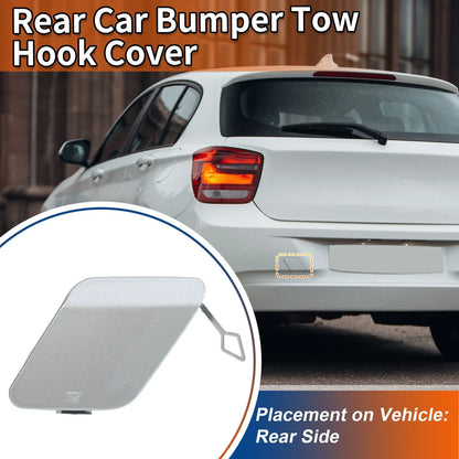 1 Pcs Rear Tow Hook Cover for BMW 1 Series (No. 51120038888) Ice Silver