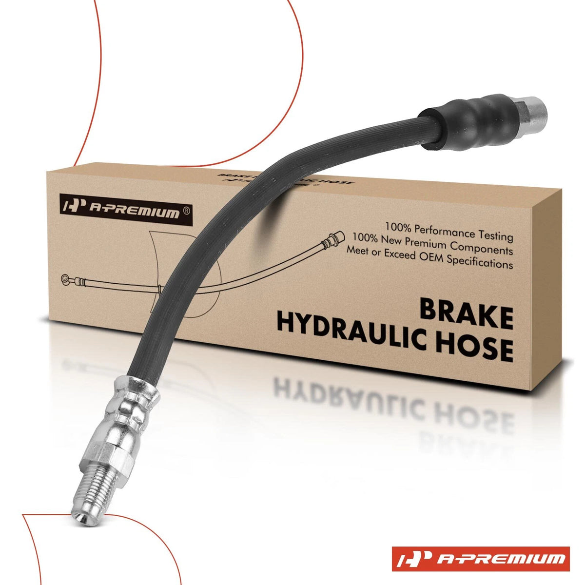 Rear Outer Brake Hydraulic Hose for Audi A4 Quattro (1996–2001) 8D0611775D, 4D0611775C, 443611775F, 2203611