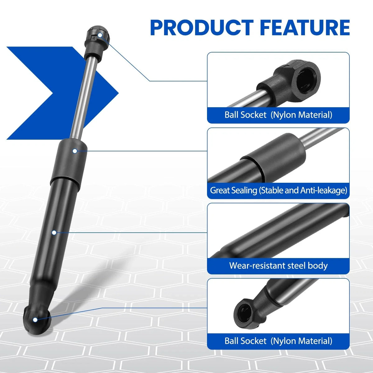 Set of 2 Bonnet Hood Gas Struts for Porsche 911 996 Boxster 986 (1997–2004)