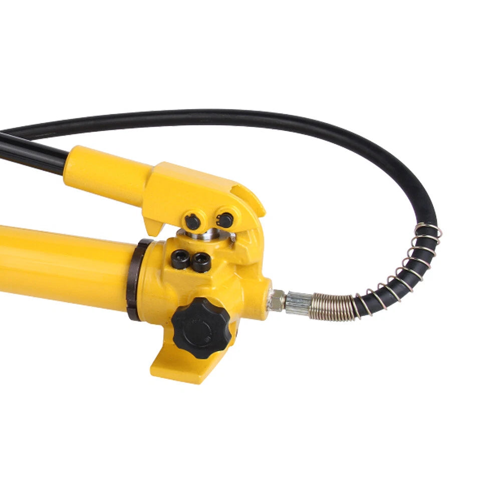 2X 10,000 PSI 350cc 3/8" NPT 2 Stage Manual Hand Hydraulic Power Pack Pump