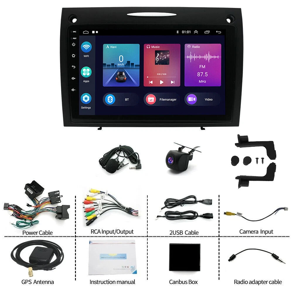 Android Carplay Stereo for Mercedes SLK R171 (2004–2010)