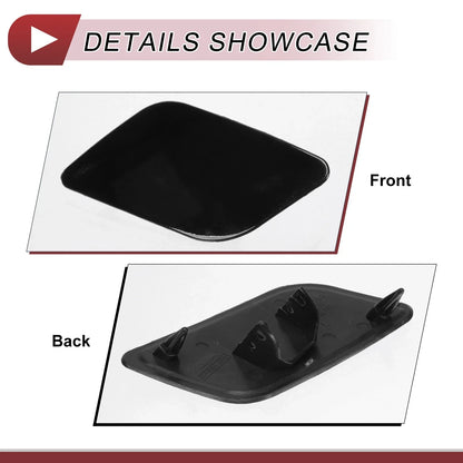 Front Left Washer Nozzle Cover Cap for Audi Q7 (2010–2015) 1 Pcs Black