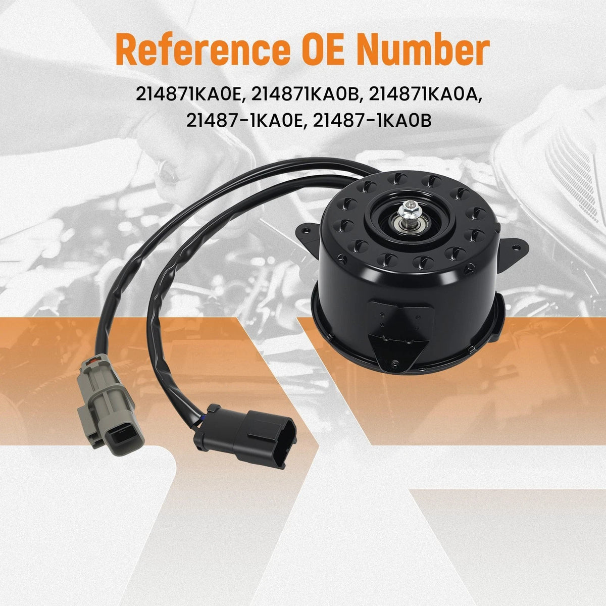 Radiator Cooling Fan Motor for Nissan Versa Sedan (2017–2019) 3QI6TM, 214871KA0E, 214871KA0B, 214871KA0A