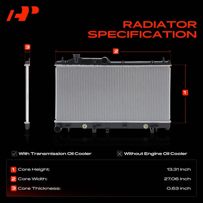 A-Premium Aluminum Radiator for Subaru Outback Legacy (2010–2014) 45111AJ07A, 45111AJ10A, 13293