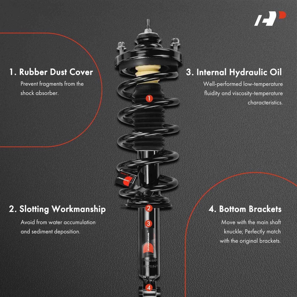 Rear Strut Assembly with Coil Springs for Dodge Journey (2011–2020) 28711233, SR4543