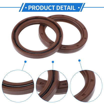Set of 2 Oil Seal Rotary Shaft Seal FKM Rubber 42x55x7mm