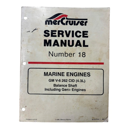 Service Manual #18 for MerCruiser GM V-6 262 CID (1996) 90-823226--1