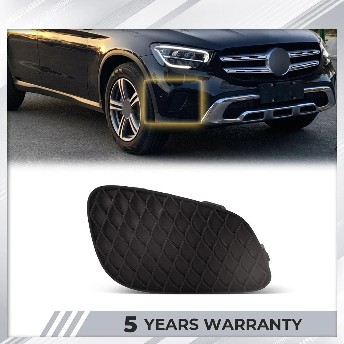 Right Front Bumper Grille Cover for Mercedes Benz GLC300 GLC350e GLC43 AMG (2016–2023)