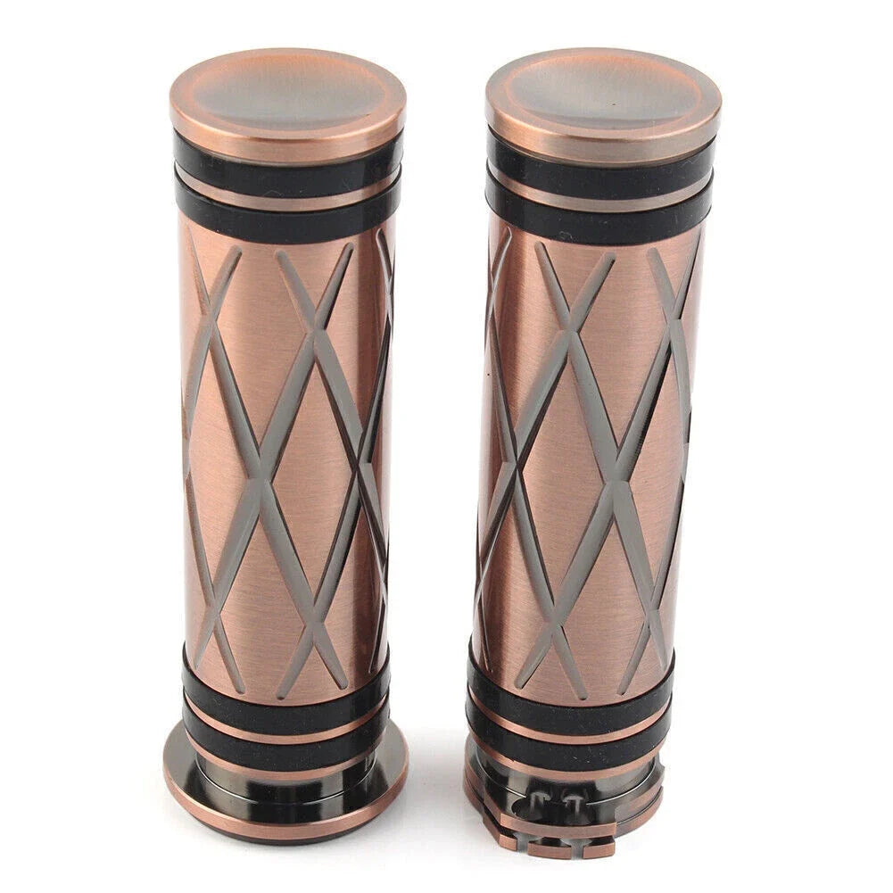 1" Chrome Handlebar Hand Grips for Harley Touring Dyna Sportster XL883 1200