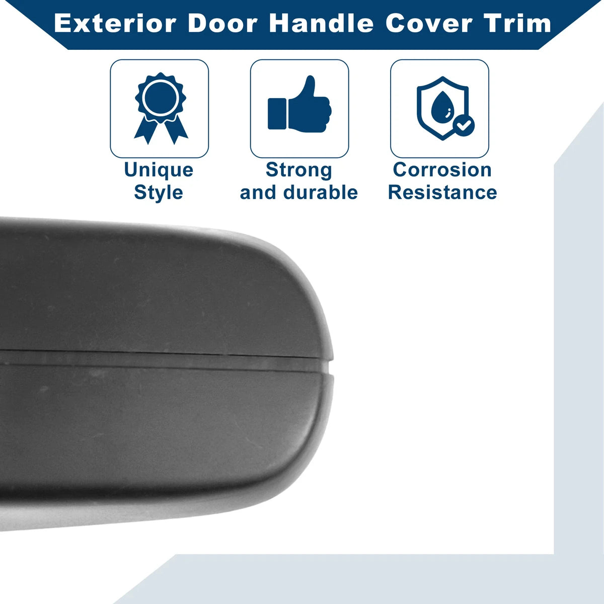 Exterior Door Handle Cover Trim for Ford Kuga MK1 (2008–2012) Black ABS