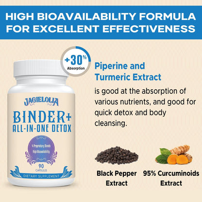 2X Detox Binder Supplement 1500 MG - 90 Count Pack for Optimal Health