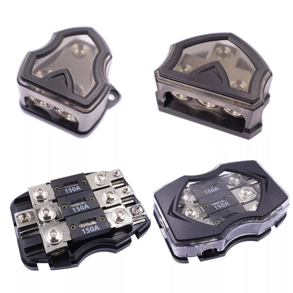 2-Way Power Ground Distribution Block ANL Fuse Holder for Automotive