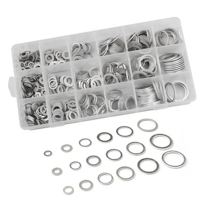 Set of 450 Oil Drain Plug Crush Gaskets Washer Sealing O-Ring Assortment