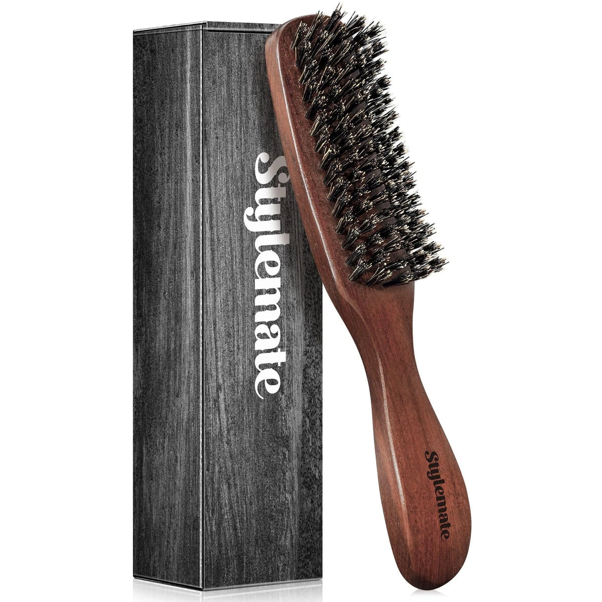 Boar Bristle Hair Brush for Men - Slick Back Styling Tool