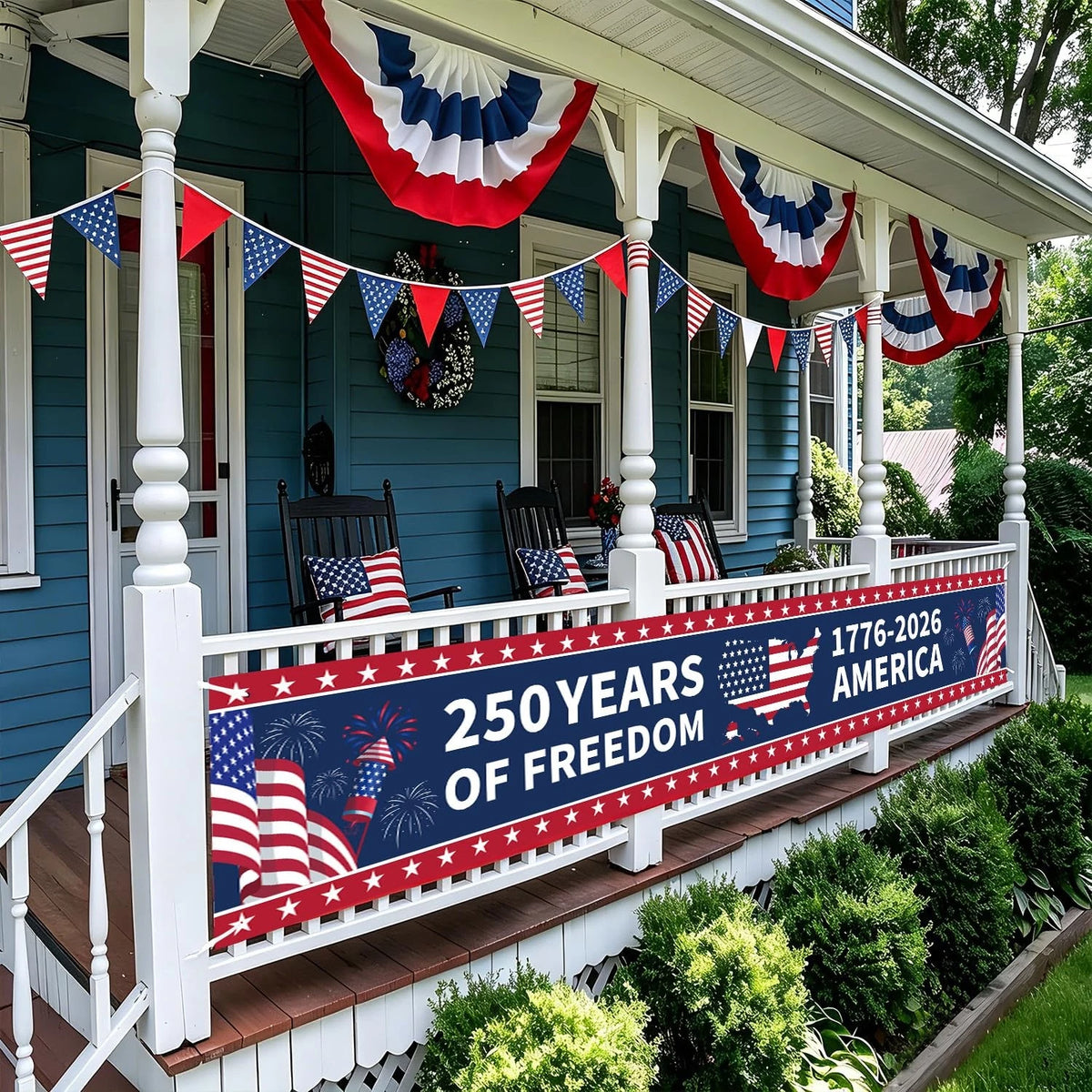 Set of 4 Large Garden Banners for USA 250th Anniversary (2026)