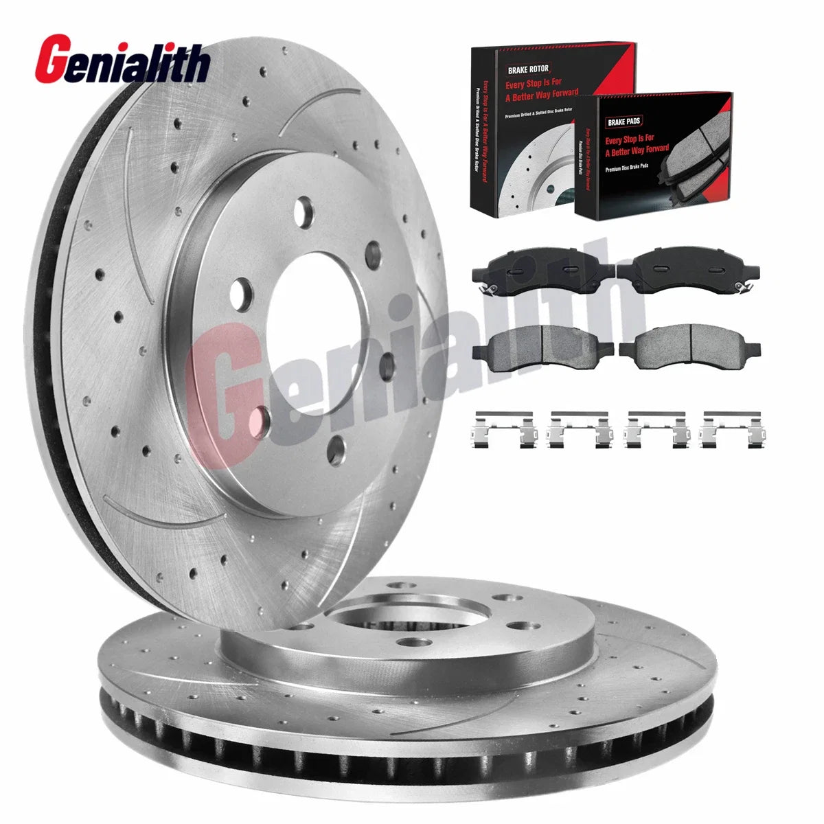 Front Disc Brake Rotors & Ceramic Pads for Chevy Trailblazer (2006–2009) GMC Envoy